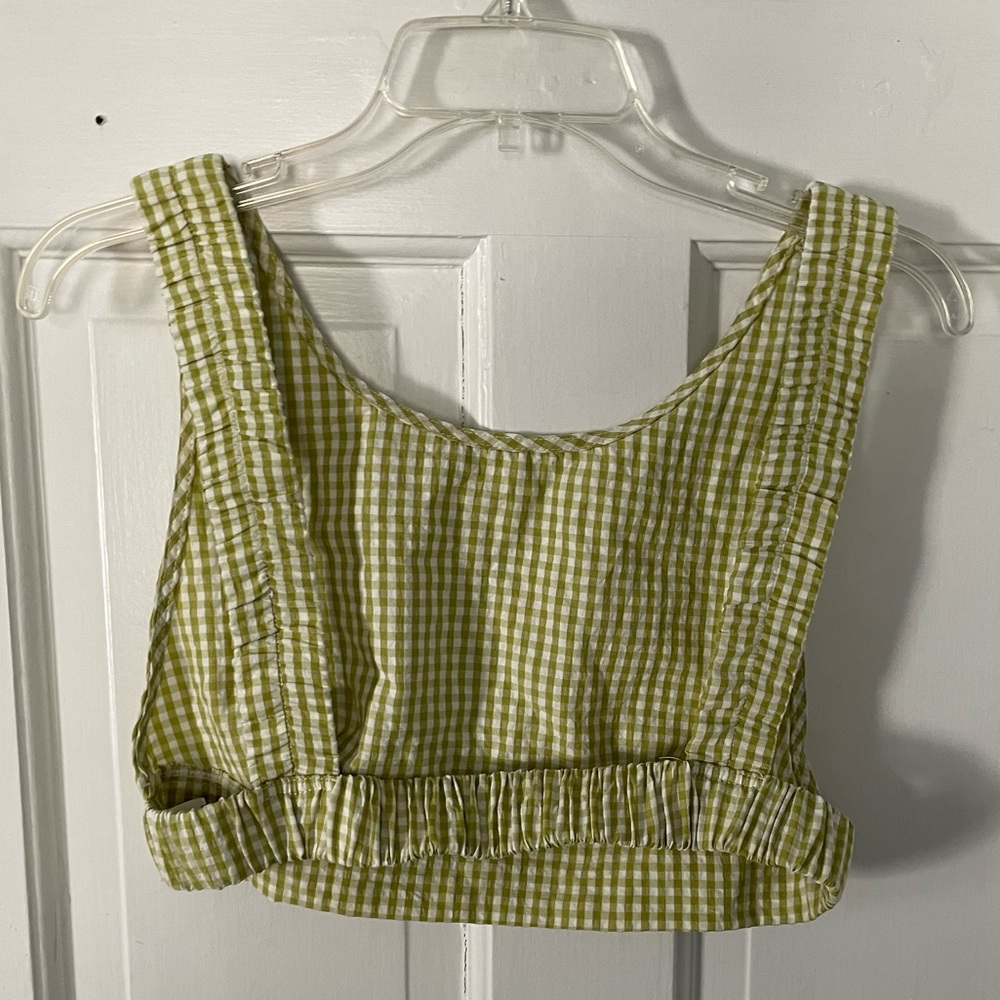 Green Gingham Two Piece Set - Picture 3 of 8